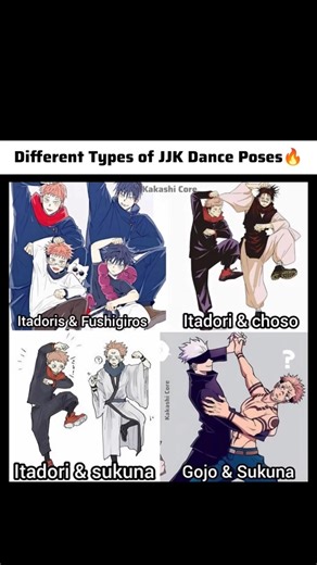 “Different Types of JJK Dance Poses..!🔥