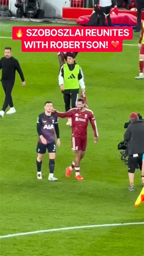 Dominik Szoboszlai shares a special moment with Andy Robertson after Liverpool’s Carabao Cup clash
