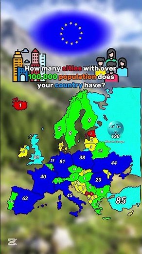 #europe #map #mapping How many cities with 100,000 population doea your country have?