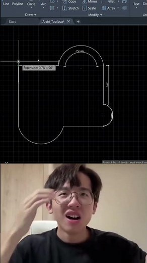 Easy way to measure dimension in curved surface in autocad #autocad #cadshorts