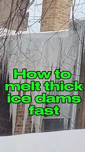 Stop damaging your shingles with hammers and shovels. See how professional high-pressure steam safely breaks the bond to remove massive ice dams in seconds. Follow for more winter home maintenance tips. #roofing #wintertips #icedam | Fredrick Zimmerman