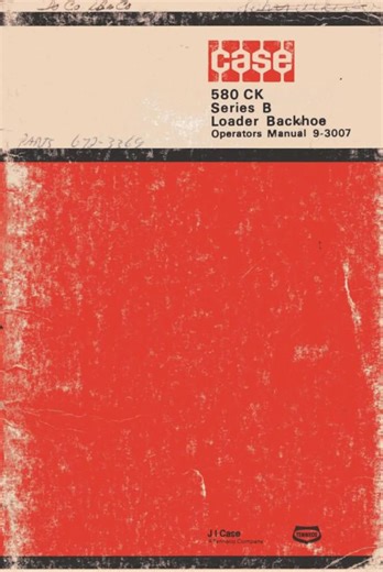 Case 580 CK Series B Loader Backhoe Operators Manual Vintage Machine Maintenance Troubleshooting PDF Instant Download - Etsy Canada