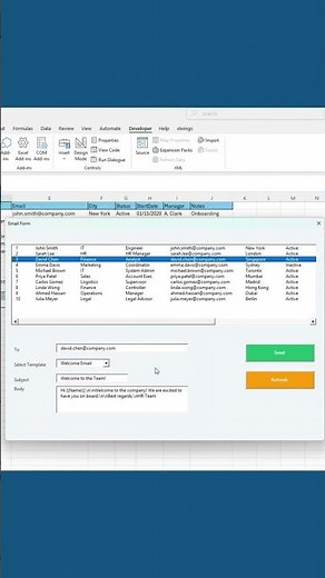 Never send emails manually again #excel #automation #productivity