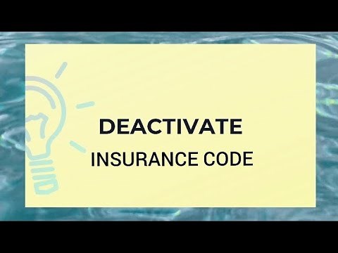 How to deactivate insurance agent code online!