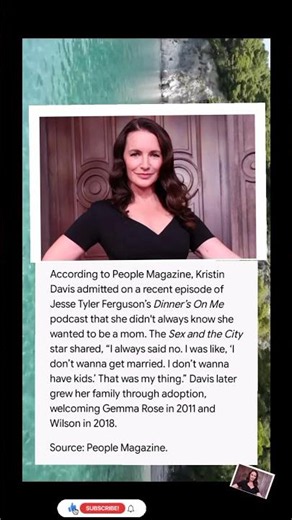 Kristin Davis Shares Her Honest Journey to Becoming a Mother