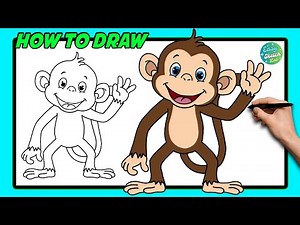 How to Draw CUTE MONKEY Character ! 🐒💖 | Step-by-Step Tutorial