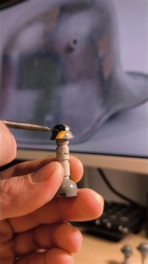 Painting a Sturmtruppen helmet #lego #legoww1 #worldwar1 #legocustom #legowar