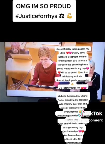 #onthisday ,Russel findlay talking about my rhys ❤️💔and my boys barbaric treatment and the findings from pirc to the first minister this after im so proud ive no words my boy 💔❤️will be so proud 💪Russell thank you how amazing 💪 im so overwhelmed #JUSTICEFORRHYS ❤️💔Not be long till mum's in scottish Parliament son 🕊 🌟 My 🌏Michelle Antosik Alex Okane I'm so proud I'm the proudest wee mammy ever alex and Russell thank you I'm so overwhelmed 😞Rhys mum prommised you I will never stop Alex an