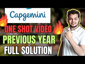 Capgemini (One Shot) Preparation | Capgemini Technical Assessment , Game Based | PYQ Questions