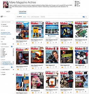 MAKE magazine on archive.org @make @internetarchive