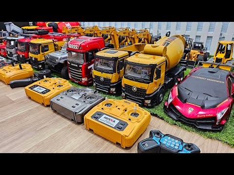 Rc construction trucks, 1:10 large rc robot cars, dump trucks, trailer trucks, excavators, cement...