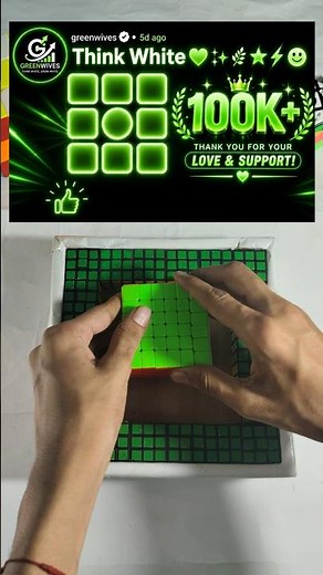 all cube make green 🟩l rubiks cube arts l #cube #shortclips #video