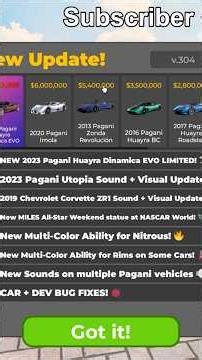 NEW Pagani Update in Driving Empire! #drivingempireupdate