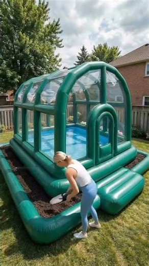 Inflatable Greenhouse Pool – Amazing Backyard Inflatable Pool With Greenhouse Cover