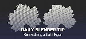 Daily Blender Tip - Using Remesh modifier on a flat plane