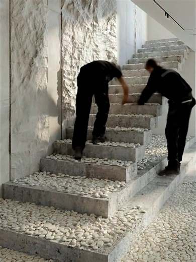 Luxury Pebble Stone Stairs | Stairs Construction
