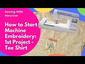 How to Machine Embroider a Tee Shirt for Beginners | First Project on the PE800