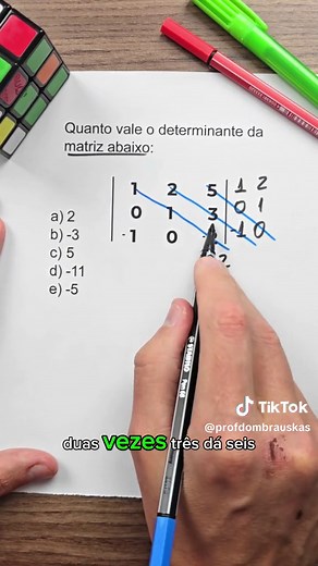 Determinante de uma matriz #concursos #mate matica