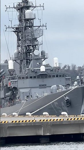 朝の、海上自衛隊横須賀基地 護衛艦まや、あまぎり、最新鋭の、海洋観測艦あかし 見れた‼️