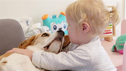 Baby wakes up dogs with the cutest surprise ever