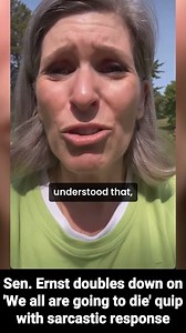 Sen. Joni Ernst issued a sarcastic apology after her "We all are going to die" comment at an Iowa town hall. Story: https://t.ly/SpUc7 | KCCI