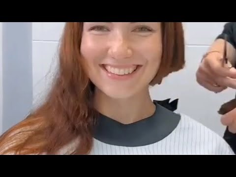 Long Red Hair cut into a pixie and than Buzzed Her Hair Even Shorter ✂️✂️