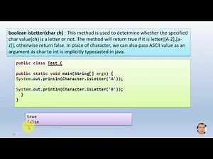 Strings in Java - Part 3: Character class