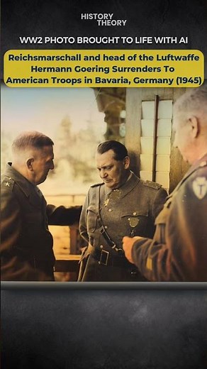 WW2 Photo Brought to Life: German Marshall Hermann Goering Surrenders to American Army in Bavaria