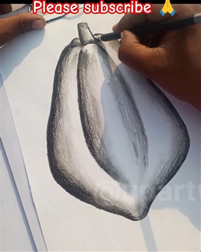 पपीता का चित्र कैसे बनाएं। Papaya drawing.#papaya