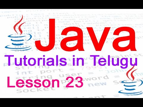 Java in Telugu - Tutorial 23 - Using Arrays
