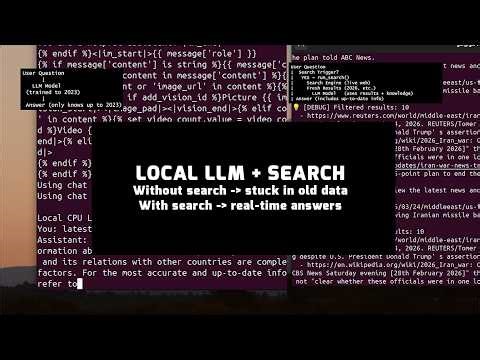Local LLM + Live Search = Real-Time AI Answers (No More Outdated Info!)