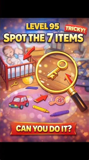 Only 1% Can Find All 7 Items! | Level 95 🤯 #shorts #brainyprankstergaming #games #braingames