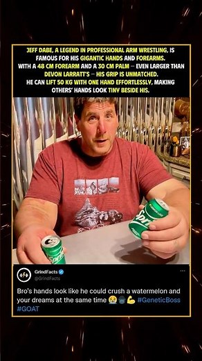 Jeff Dabe: The Man With the Strongest Grip on Earth 💪🦍 #JeffDabe #gripstrength #gymmotivation