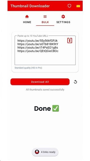 Bulk Download YouTube Thumbnails Instantly ⚡ (Free Android App) #shortsvideo