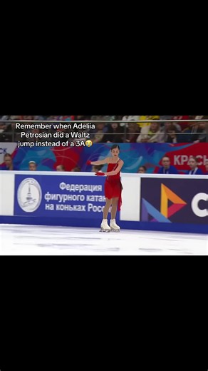 Zagitova’s reaction to the Waltz jump HAHAHAHAHA | #figureskating #fail #russia #adeliiapetrosian