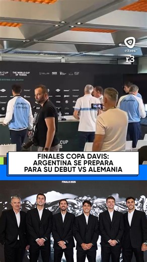 #ElTresEnItalia 🇮🇹 | FINALES COPA DAVIS 2025 🎾 La selección argentina ya está en Bolonia y brindó su primera conferencia de prensa, con Javier Frana marcando el camino en la preparación y el ánimo del equipo. 🔥 Este jueves será el debut ante Alemania, un cruce fundamental para avanzar y seguir soñando con pelear el título. 📍 El periodista Federico Aldaz está presente en Italia para cubrir de cerca toda la serie del conjunto nacional. 📲 Seguí la cobertura completa por El Tres. #ElTresTv #Ro