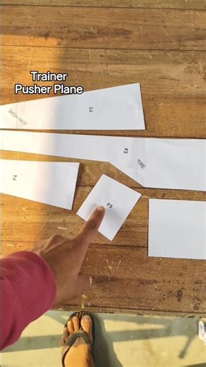 Pusher Plane Fuselage Pdf Cutting... #shorts #airplane #diy