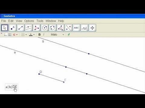 Drawing Parallel Lines in GeoGebra