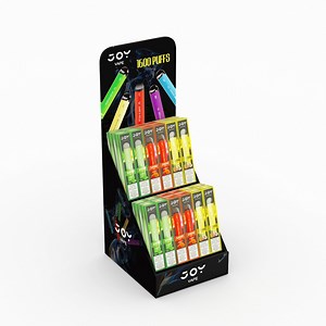 [Hot Item] Black Corrugated Paper Custom Cardboard Retail Vape Counter Display Stand