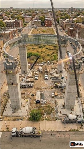 Building a Floating Ring Tower | Construction Timelapse #construction #diy #homeimprovement #shorts