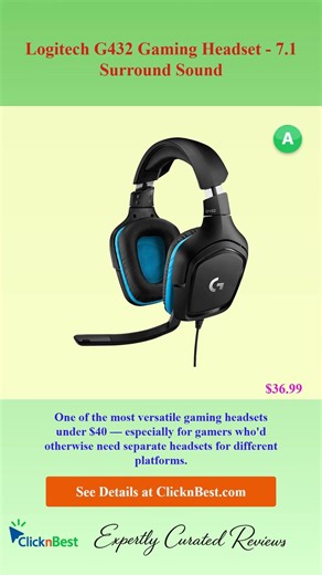 Logitech G432 Gaming Headset - 7.1 Surround Sound