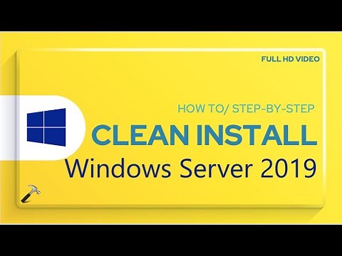 How to make clean install of Windows Server 2019