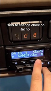 How to change clock on tacho #trucks