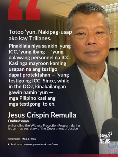 EXCLUSIVE: Ombudsman Jesus Crispin Remulla, inaming nakapulong nga niya sina dating Sen. Antonio Trillanes IV, Gen. Nicolas Torre III at dalawang ICC investigators sa kaniyang bahay sa Makati noong isang taon. Nangyari raw ito matapos maaresto si dating Pangulong Rodrigo Duterte. Wala raw masama rito lalo’t bilang kalihim ng DOJ noon, hawak niya ang Witness Protection Program. | via Saleema Refran/GMA Integrated News