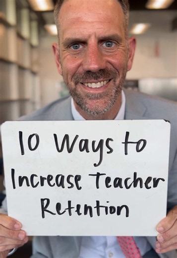 Here are 10 ways to increase teacher retention. Which of these do you want to see at your school? #principalsoftiktok #teachers #school #fyp