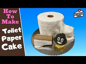 Toilet Paper Cake Tutorial with Empty TP Roll & Cupcake Poop - Cake Decorating Video by Caketastic
