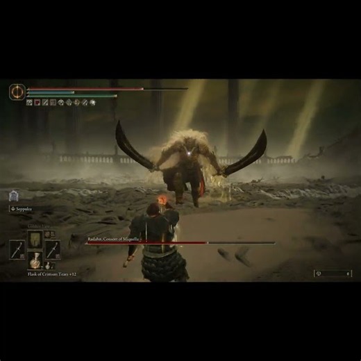 Testing dual bandits curved swords on Phase 1 of Prime Consort Radahn! | #eldenring #trending