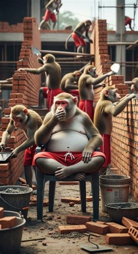 Real Monkey Worksite Attitude Fire Watch Their Skills In Action #Village #Wildlife #Nature