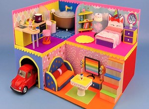 4.1M views · 145K reactions | DIY Miniature Cardboard House | DIY Barbie | Facebook