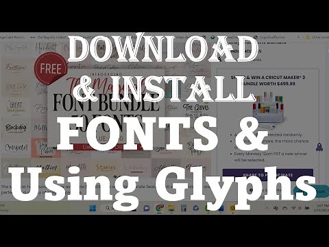 Download and Install Fonts & How to Use Glyphs! #fonts #fontsdownload